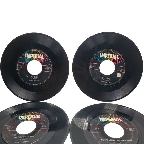 Lot of 4 Ricky Nelson Vintage 45 rpm Imperial Vinyl Records Poor Little Fool - Picture 2 of 7